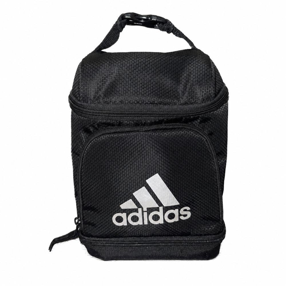 Adidas | Insulated Lunch Bag | Black | Dual Compartment | Clip Handle - Picture 1 of 9